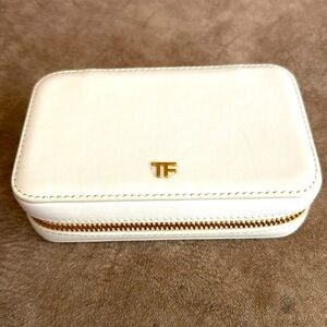 Tom Ford white leather brush case. New